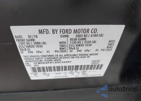 2018 Ford Explorer Limited from USA, damaged, VIN 1FM5K8F81JGC32297